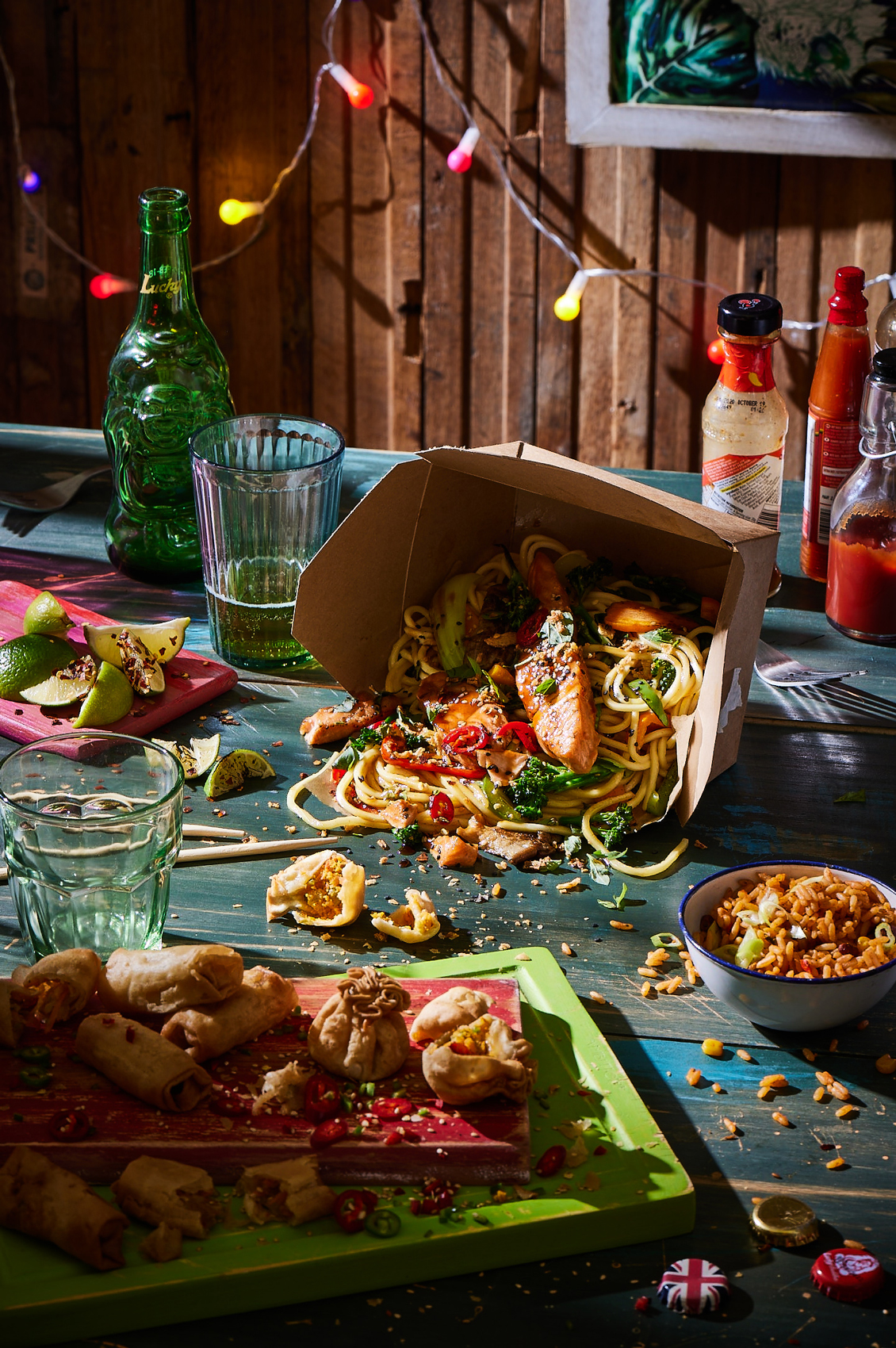 Thai street food messy food photography