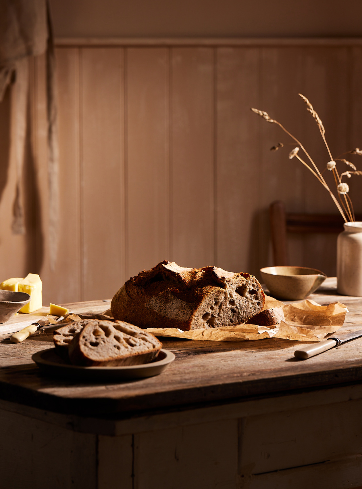 Fresh baked bread food photographer